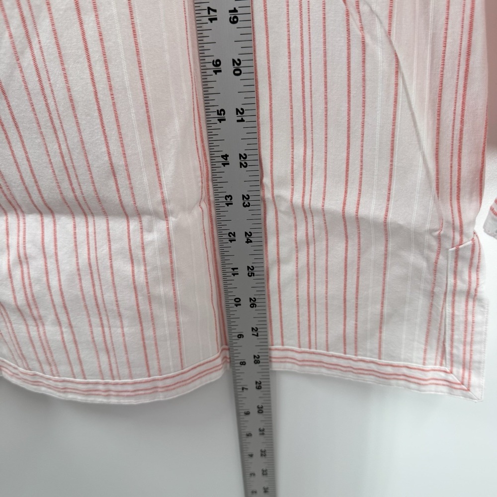 UNTUCKit Womens Durfort Tunic Top 6 Striped Cotton Split Neck Preppy Coastal - Picture 6 of 8